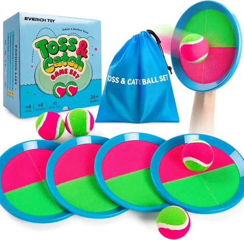 Miniatura 15 de Juego de pelota para lanzar y atrapar, juego de bolas adhesivas mejoradas para niños y niños pequeños, resistente y resistente al agua, juguete