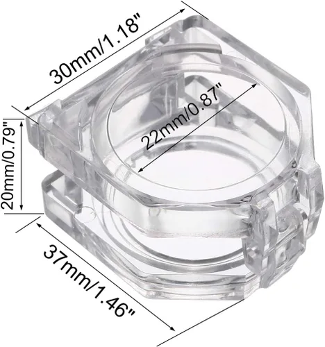 Miniatura 3 de uxcell 2 protectores de plástico transparente para interruptor de botón de 0.866 in de diámetro