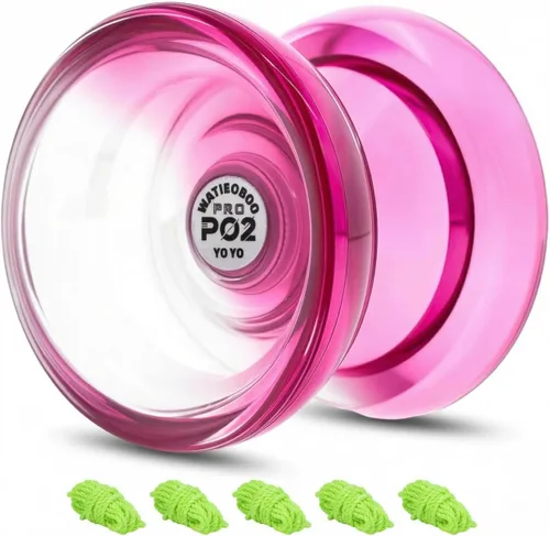 Miniatura 8 de Yoyo P02 Crystal Yo Yo Juego de 2 Piezas - Yoyo de Modo Dual Responsivo y No Responsivo, Yoyo de Giro con el Dedo, Yo-yo de Trucos