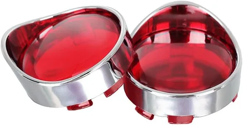 Miniatura 7 de NTHREEAUTO - Cubierta de lente de señal de giro de bala ahumada de 2 pulgadas con biseles de viseras negras, compatible con Harley Sportster Dyna