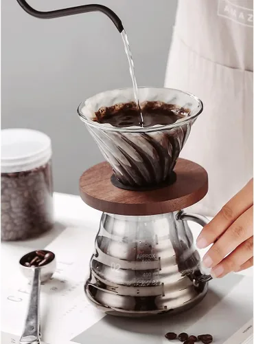 Miniatura 3 de JITEM Cafetera - Cafetera de boquilla larga, máquina de goteo manual para el hogar, cafetera fría elaborada a mano con filtro, cafetera de mesa