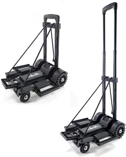 Miniatura 8 de Carretilla de mano plegable con dolly, carretilla de compras plegable, dolly de mano mini ligera, carretilla de mochila, carretilla de equipaje, 2