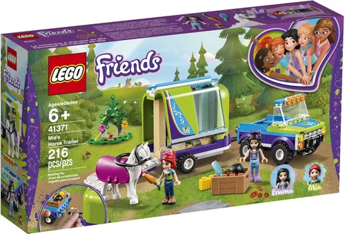 Miniatura 4 de LEGO Friends 41371 - Remolque del caballo de Mia; set de construcción con mini muñecas Mia y Emma; incluye camioneta de juguete, caballo y conejo