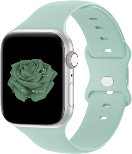 Bandiction Compatible with Apple Watch Series 3 38mm Series 5 40mm iWatch Bands 38mm 40mm 41mm, Soft Silicone Sport Replacement Strap Compatible for