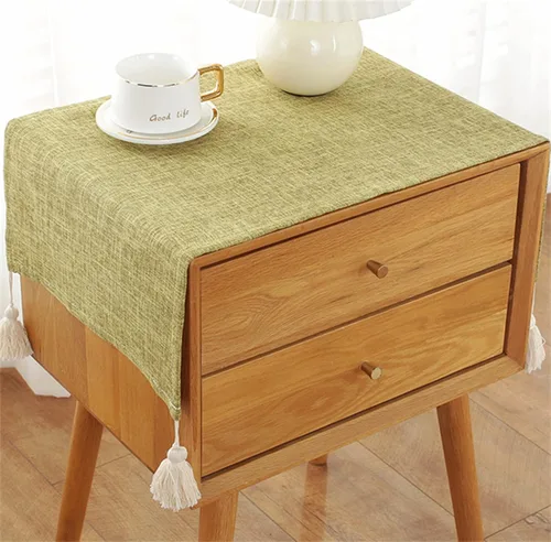 Miniatura 4 de Mantel de tela para mesita de noche, antideslizante, a prueba de polvo, gabinete de TV, refrigerador, lavadora, toalla cuadrada universal pequeña