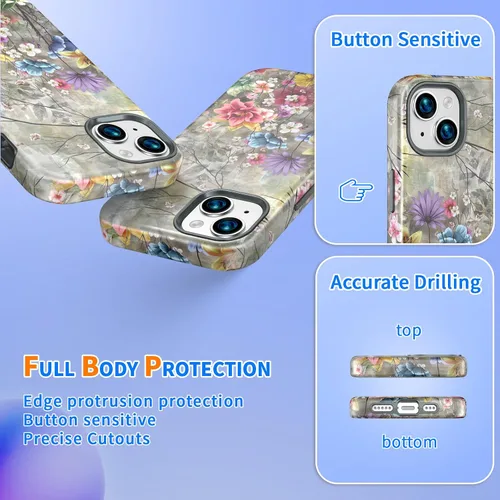 Miniatura 5 de Magsafe - Funda protectora para iPhone 13/14, a prueba de golpes, a prueba de caídas, funda inalámbrica para parachoques, protección híbrida