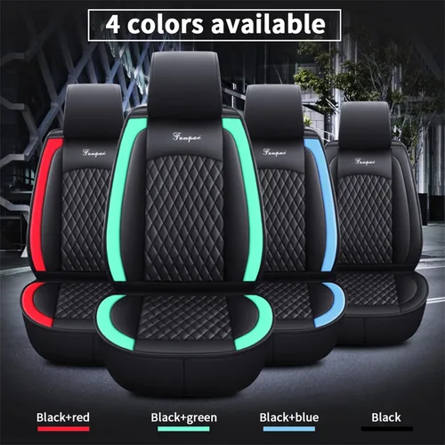Miniatura 8 de [Entrega en Estados Unidos para Hyundai Santa Cruz - Juego completo de fundas de asiento de coche de cuero impermeable para asiento delantero