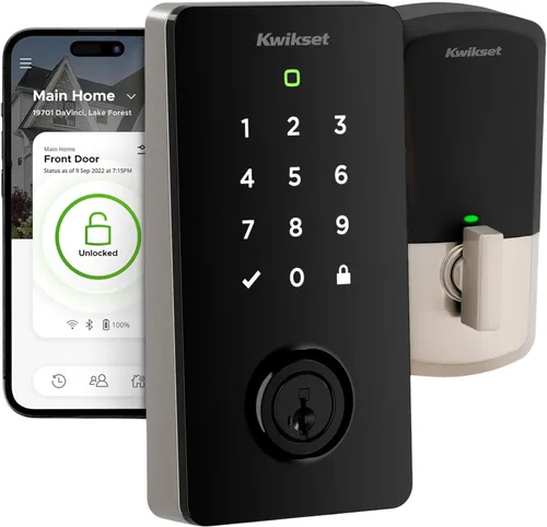 Miniatura 11 de Kwikset Halo Select - Cerradura inteligente de entrada sin llave para puerta con Wi-Fi y Matter habilitada, cerrojo de puerta sin necesidad