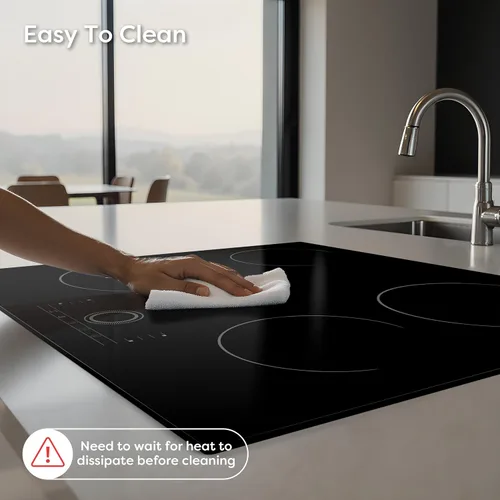 Miniatura 7 de Placa de cocina eléctrica de 4 quemadores, CDV 24 pulgadas, estufa eléctrica incorporada, estufa radiante de 220-240 V con bloqueo para niños