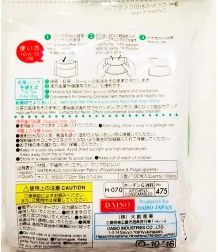 Miniatura 3 de 5x100pcs Bolsas de filtro desechables para té suelto - Tipo duro