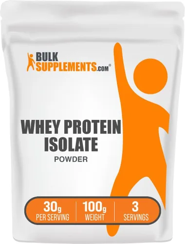 Miniatura 8 de Polvo de aislados de proteína suero de leche de BulkSupplements. Aislados 90 % limpios y puros sin sabor para hombres y mujeres. Construye masa