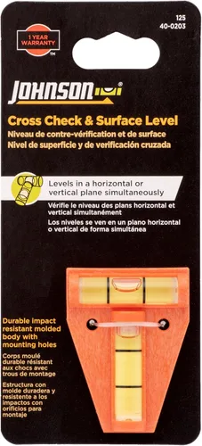 Miniatura 3 de Johnson Level & Tool 125 Cross Check, naranja, 1 nivel