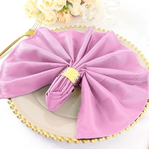 Miniatura 6 de Efavormart - Juego de 25 servilletas de tela de alta calidad, 20 x 20 pulgadas, color rosa, sin costuras, mantel de lino lavable con bordes