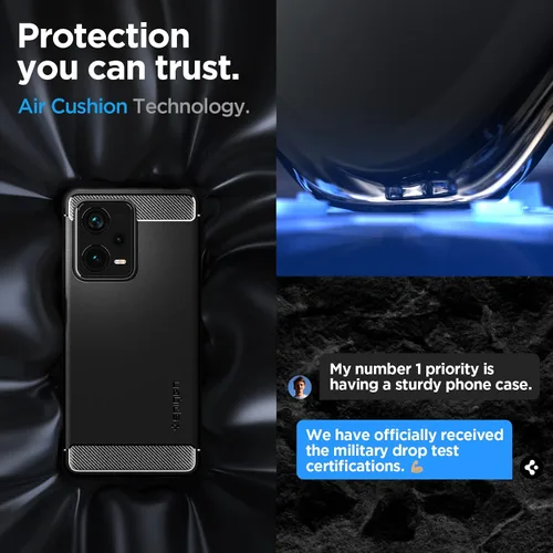 Miniatura 5 de Spigen Rugged Armor - Funda diseñada para Redmi Note 12 Pro Plus (2023), color negro mate