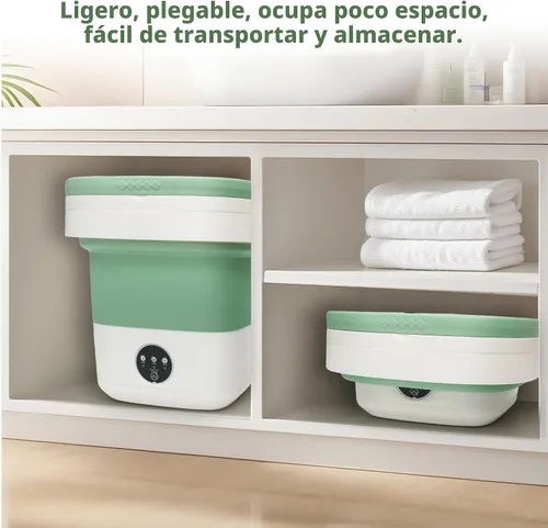 Miniatura 7 de 20L Portable Washing Machine, Foldable Mini Washer with Spin Dryer, 3 Wash Modes for Baby Clothes, Underwear, Travel, RV, Dorm & Apartment