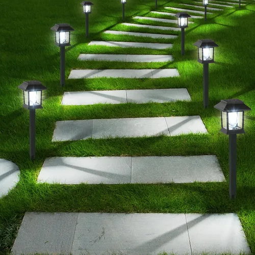 Miniatura 2 de Greluna Luces solares para exteriores, paquete de 6 luces solares impermeables de 6000 K de encendido/apagado automático para jardín, paisaje