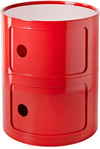Mesita de noche redonda de plástico de 2/3/4 niveles, mueble de almacenamiento con cajones y puerta corredera, armario de noche moderno nórdico para