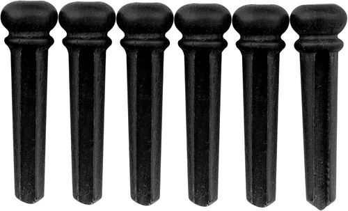 Miniatura 3 de Musiclily Slotted Folk - Pasadores de extremo para guitarra acústica de ébano para piezas de guitarra Martin Taylor, color negro (paquete de 6)