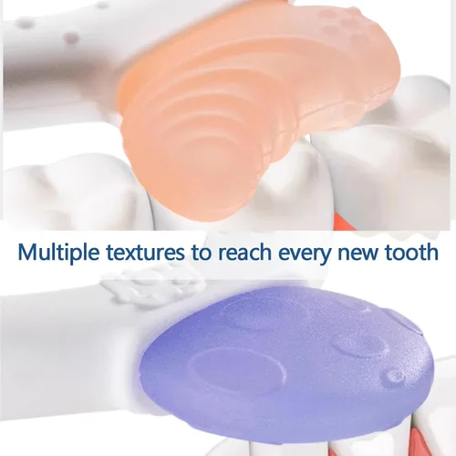 Miniatura 6 de Anillo de dentición para bebés, mordedores de silicona congelados para bebés de 0 a 6 a 12 meses, goma de dentición sensorial, juguetes
