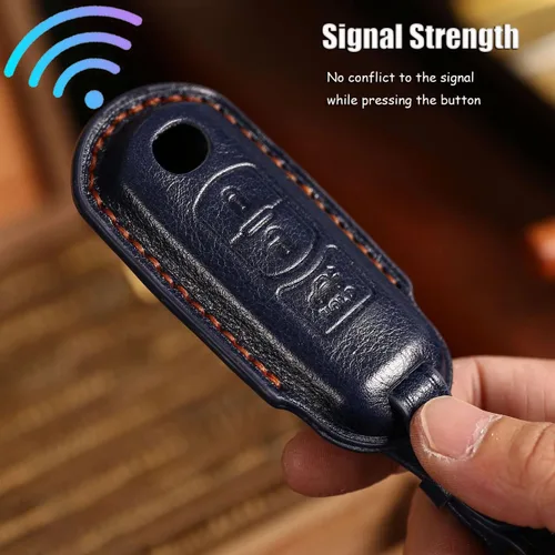 Miniatura 4 de Funda de cuero para llavero de 3 botones compatible con Mazda 2, 3, 3, Axela 5, 6, 6, Atenza 8 CX-3 CX-4 CX-5 CX-7 CX-9 MX-5 MX-5 Miata Accesorios