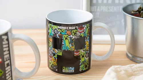 Miniatura 9 de Zak Designs Minecraft - Juego único de tazas de café de cerámica, tazas de café con mango cómodo para regalos de jugadores, aptas para lavavajillas