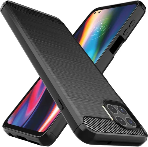 Osophter Funda para Moto One 5G, Moto G 5G Plus Funda de absorción de golpes flexible de goma TPU protectora para Motorola Moto One 5G UW (negro)