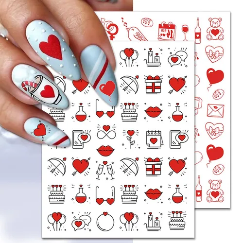 Miniatura 10 de TailaiMei 10 hojas de calcomanías de Halloween para uñas, tiras de esmalte de uñas, autoadhesivas, envolturas completas con 2 limas de uñas