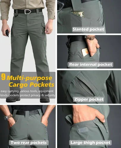 Miniatura 4 de ReFire Gear Pantalones tácticos de secado rápido para hombre, pantalones cargo ligeros de verano para senderismo al aire libre