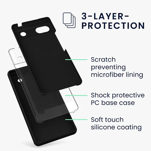 Miniatura 309 de kwmobile Funda Compatible con Google Pixel 6 Pro - Funda de teléfono de silicona TPU con acabado suave - Azul Arrecife