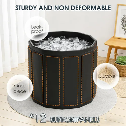 Miniatura 6 de Ice Bath - Bañera fría – Baño de hielo portátil para adultos, bañera plegable aislada de 6 capas para crioterapia y recuperación muscular, bañera