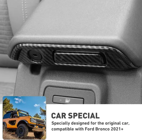 Miniatura 4 de Caja de almacenamiento para reposabrazos central para Ford Bronco, cubierta del panel del interruptor, decoración interior, compatible con Ford