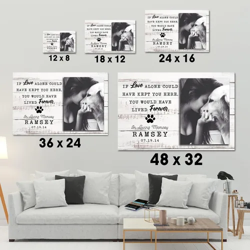 Miniatura 4 de MySoulAndSpirit Store - Lienzo conmemorativo con foto personalizada para mascotas, regalo de pérdida y condolencias para perros y gatos, decoración