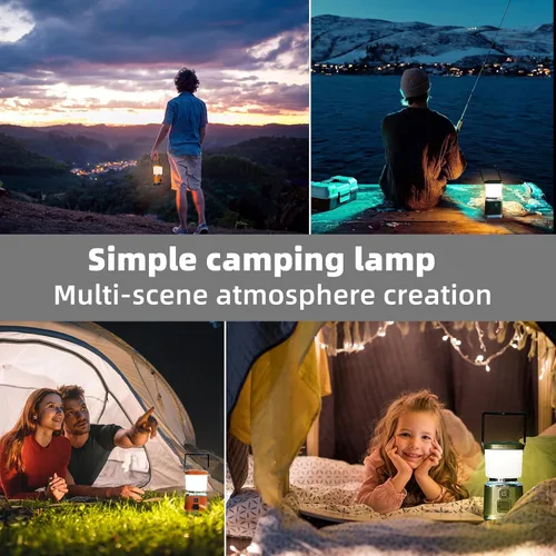 Miniatura 6 de Allspark Linterna LED recargable para campamento, 1000 lúmenes, 4 modos de luz, luces magnéticas para camping, linterna portátil brillante, luces