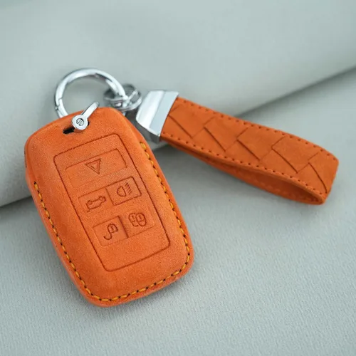 Miniatura 3 de ontto Funda de piel de gamuza suave y duradera para llave de coche, protector completo para Land Rover 2020 en adelante, compatible con Range Rover