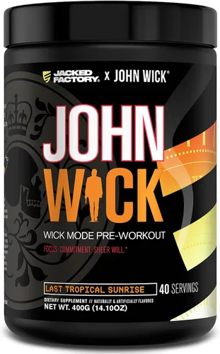 Miniatura 10 de Jacked Factory X John Wick - Polvo de preentrenamiento modo Wick - Energía intensa, enfoque listo para la batalla, compromiso imparable y voluntad