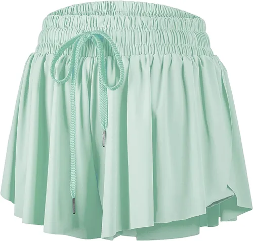 Miniatura 124 de Blaosn Pantalones cortos atléticos fluidos para mujer, gimnasio, yoga, entrenamiento, correr, pantalones cortos de tenis, falda falda linda, ropa
