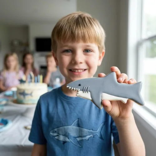Miniatura 11 de Ann Clark Shark Juego de 2 cortadores de galletas: tiburón, aleta fabricada en Estados Unidos