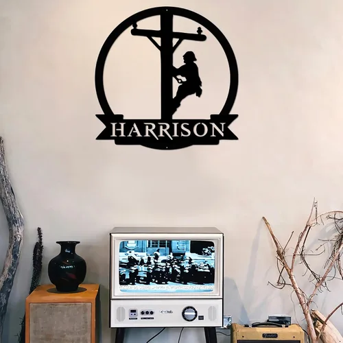 Miniatura 29 de Letrero de metal personalizado con nombre de camión, semirremolque, arte de pared para valla de garaje, patio, decoración al aire libre, letrero