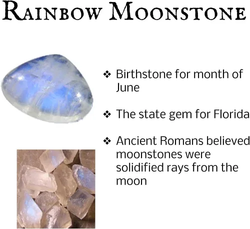 Miniatura 3 de Plata de ley ajustable Cuff Pulsera con un centro de 5,5ct Genuine Rainbow Moonstone Gem