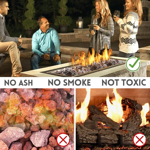 Miniatura 5 de Vidrio para hoguera de 10 libras, rocas de vidrio templado reflectante de cobre, alto brillo, apto para mesa de fogata de gas natural y propano