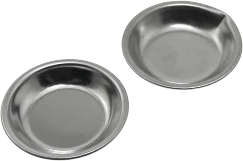 Miniatura 2 de Bandeja de pintura redonda pequeña, 20 unidades, plato de mezcla, paleta de pintura, taza de mezcla de acero inoxidable de 2 pulgadas, mini paleta