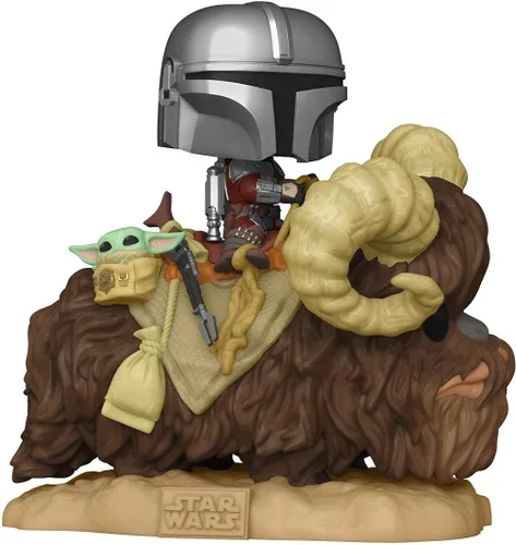Miniatura 4 de Funko POP Pop! Deluxe: Mandalorian - Mandalorian en Bantha con niño, multicolor, estándar