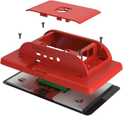 Miniatura 3 de multicomp PRO Vitrina Raspberry Pi 4 Modelo B con pantalla táctil (rojo)