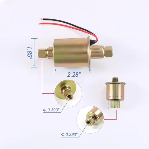 Miniatura 5 de JDMSPEED - Bomba de combustible o diésel eléctrica universal, para autos con carburador, E8016S