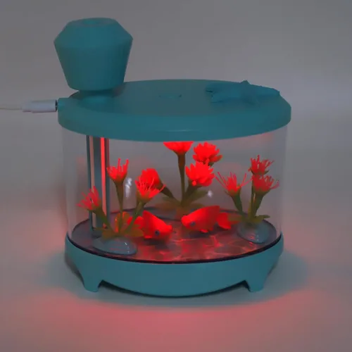 Miniatura 8 de Mini humidificador con niebla fría, humidificador pequeño para el hogar, automóvil, oficina, dormitorio, humidificadores USB silenciosos de Azul