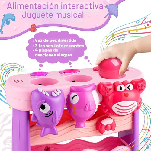 Miniatura 2 de V-Opitos Juguetes musicales para niños de 1 y 2 años, juguetes interactivos de alimentación con pelota, juguetes educativos Montessori, regalos