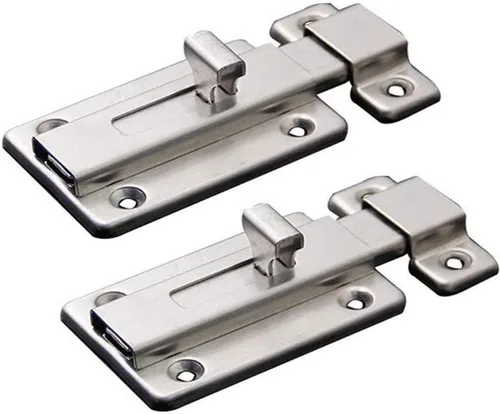 Pernos de puerta, 2 piezas de cerrojo de acero inoxidable, cerradura de puerta corredera, perno deslizante montado en superficie para todo tipo de