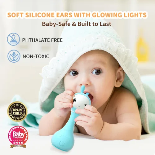 Miniatura 2 de alilo Smarty Bunny Sonajero de Bebé con Luces Musicales, Juguetes para Recién Nacidos de 0-3-6-12-18-24 Meses, Regalos para Niños y Niñas de 1 Año