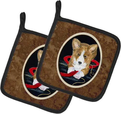 Miniatura 38 de Caroline's Treasures SS8617PTHD - Juego de soportes para ollas de cocina resistentes al calor, almohadillas calientes para horno para cocinar, Husky
