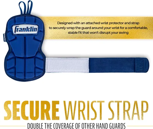 Miniatura 8 de Franklin Sports Guantes Protectores de Mano y Muñeca para Béisbol - Serie PRT LG, Protector para Adultos para Batear - Escudo Protector para Real
